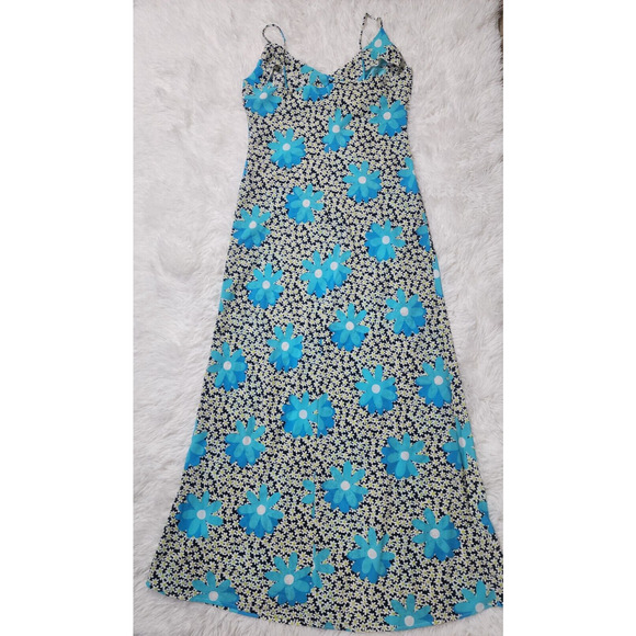 Pretty Good USA Women's Vintage V-neck Sleeveless Floral Maxi Dress Size Large - Picture 4 of 9